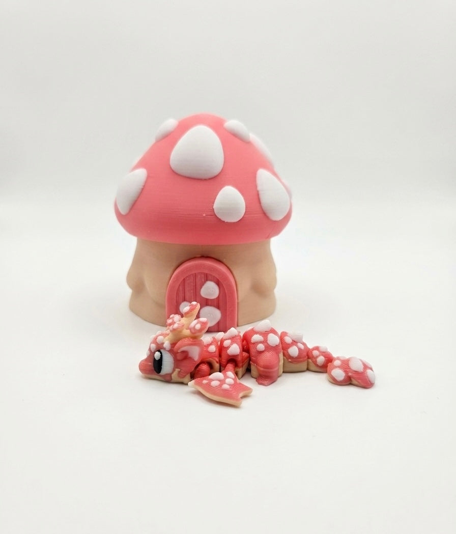 Mushroom Hatchling Dragon with Egg