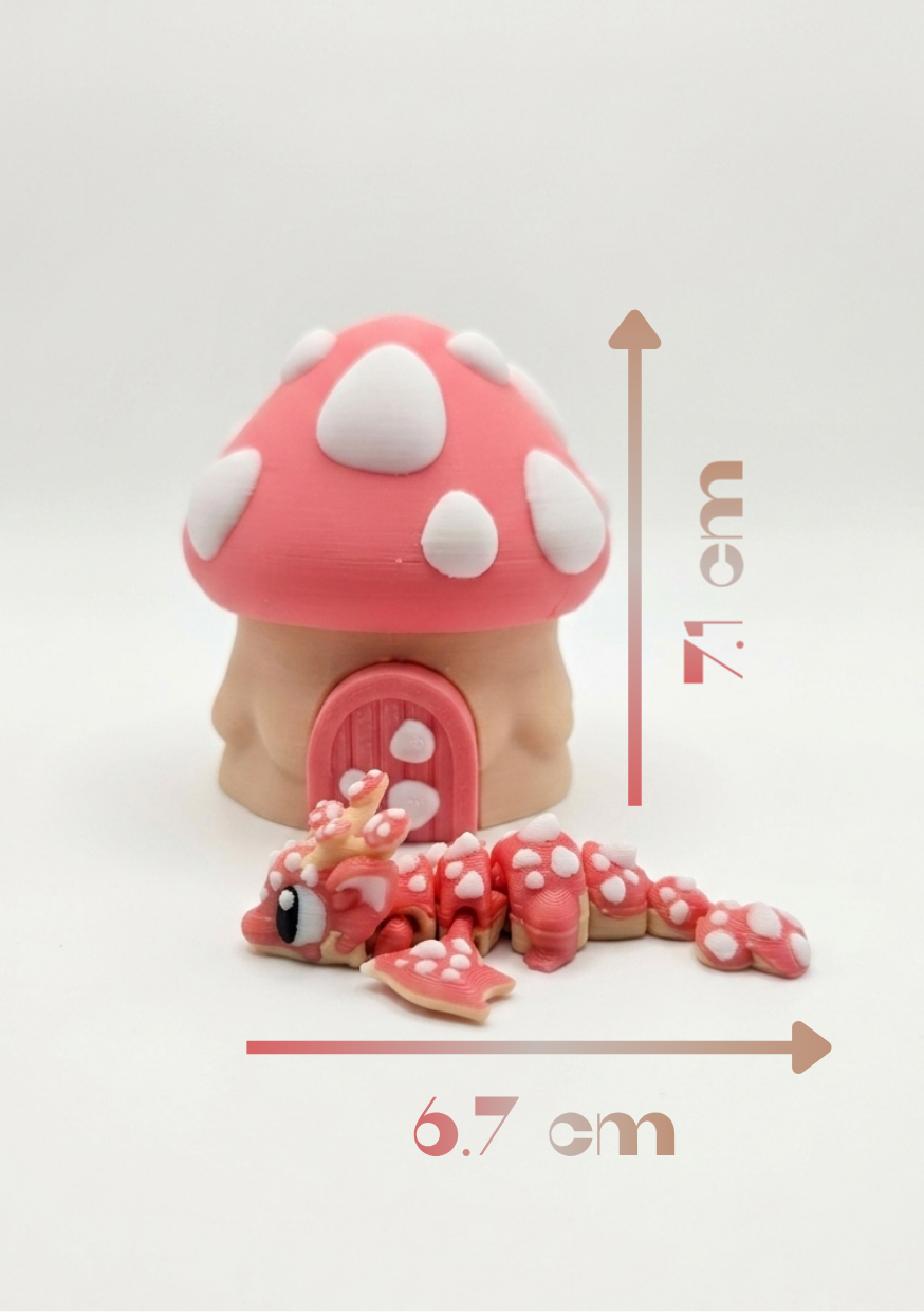 Mushroom Hatchling Dragon with Egg